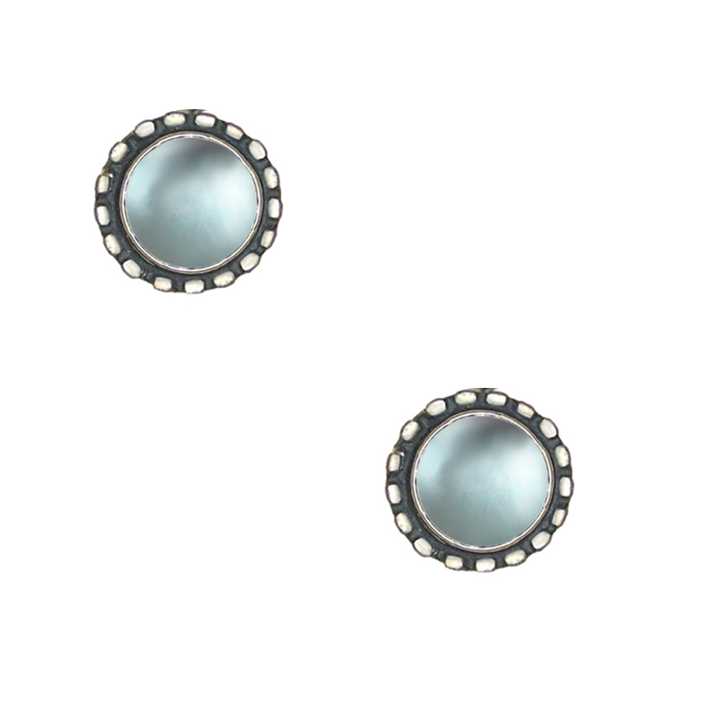 Sterling Silver Petite Blue Topaz Post Stud Earrings